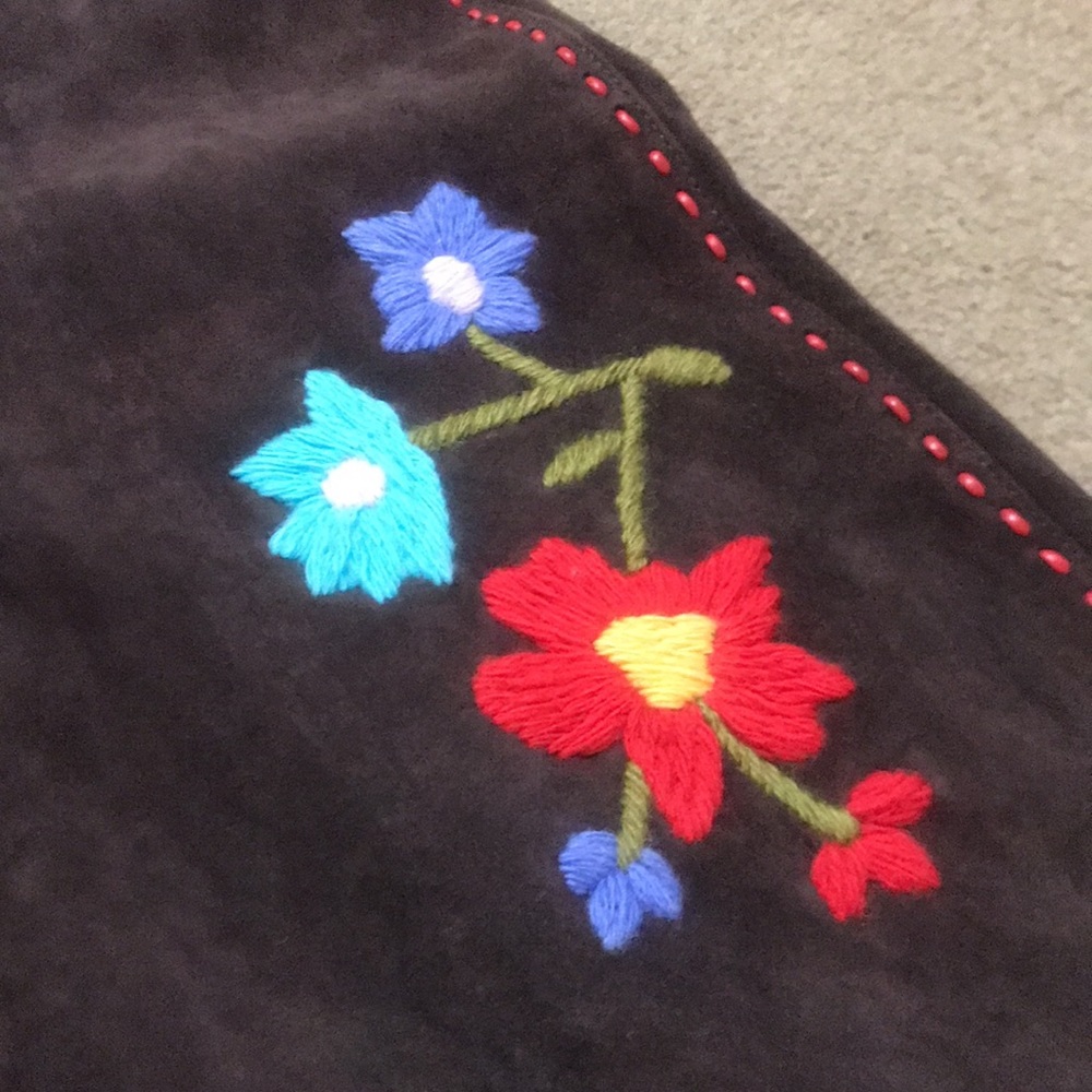 ⚡️FINAL PRICE⚡️ Moschino Cheap and Chic Vintage Flower Leather Skirt - Picture 7 of 16